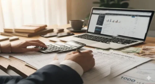 경남도민연금 IRP 계좌 개설 및 납입액 계산하는 모습