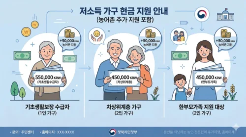 고유가 피해지원금 1차 대상별 지급 금액