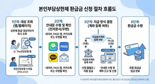 본인부담상한제 환급금 신청 절차도